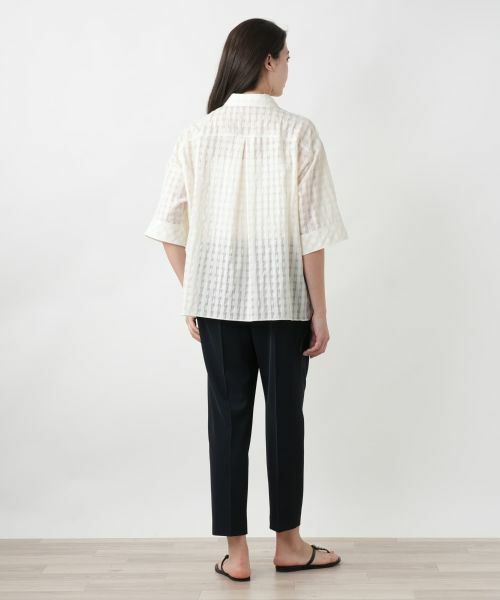 Leilian PLUS HOUSE / レリアンプラスハウス シャツ・ブラウス | 【店舗人気】シアーチェックブラウス【Leilian WHITE LABEL】 | 詳細9