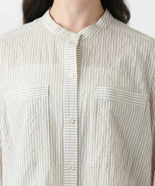 Leilian PLUS HOUSE / レリアンプラスハウス シャツ・ブラウス | 【店舗人気】ストライプチュニックブラウス【Leilian WHITE LABEL】 | 詳細10