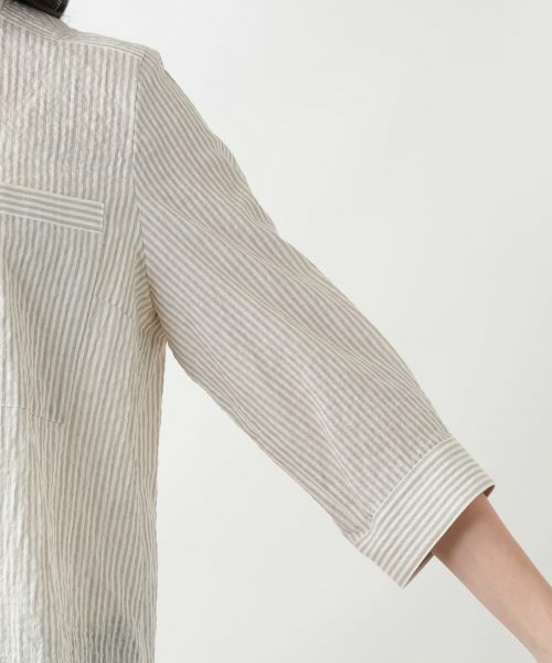 Leilian PLUS HOUSE / レリアンプラスハウス シャツ・ブラウス | 【店舗人気】ストライプチュニックブラウス【Leilian WHITE LABEL】 | 詳細12