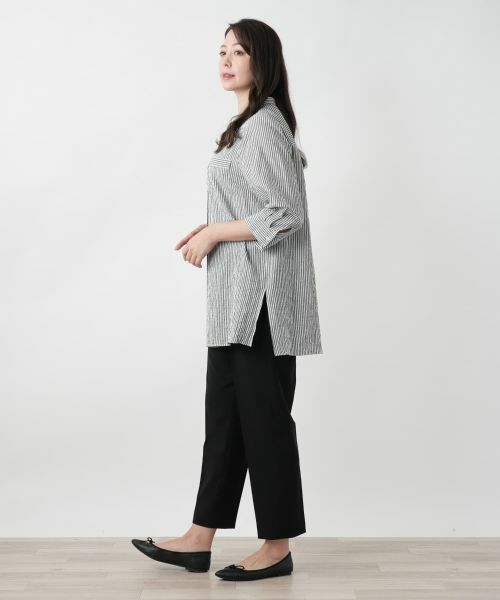 Leilian PLUS HOUSE / レリアンプラスハウス シャツ・ブラウス | 【店舗人気】ストライプチュニックブラウス【Leilian WHITE LABEL】 | 詳細2
