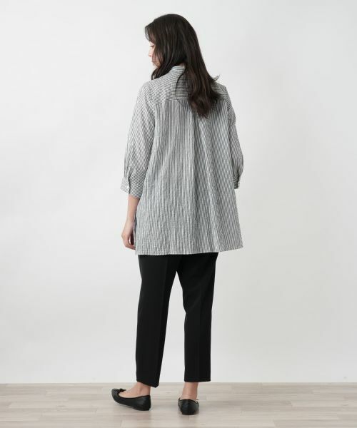 Leilian PLUS HOUSE / レリアンプラスハウス シャツ・ブラウス | 【店舗人気】ストライプチュニックブラウス【Leilian WHITE LABEL】 | 詳細3