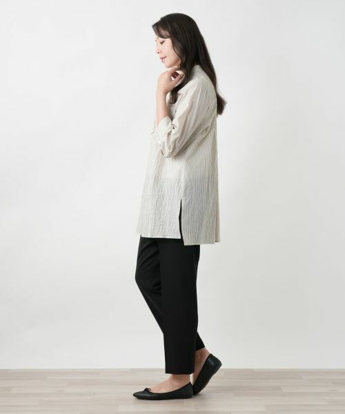 Leilian PLUS HOUSE / レリアンプラスハウス シャツ・ブラウス | 【店舗人気】ストライプチュニックブラウス【Leilian WHITE LABEL】 | 詳細5