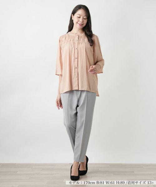 Leilian PLUS HOUSE / レリアンプラスハウス シャツ・ブラウス | 【店舗人気】ギャザーブラウス【Leilian WHITE LABEL】 | 詳細4