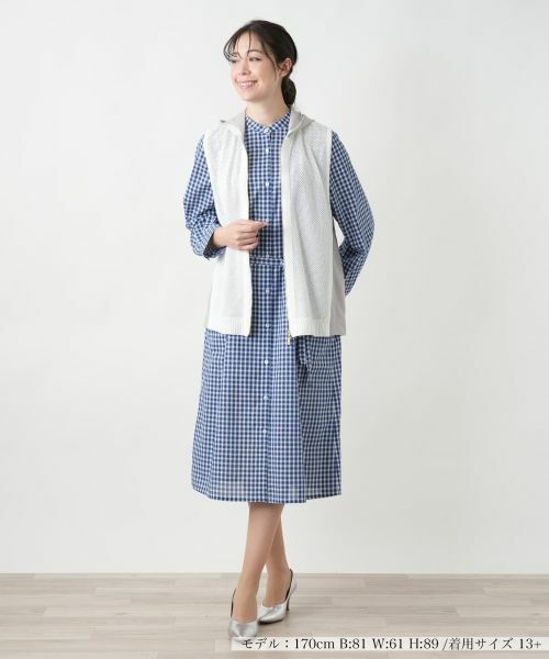 Leilian PLUS HOUSE / レリアンプラスハウス テーラードジャケット | 【店舗人気】フード切替ベスト | 詳細1