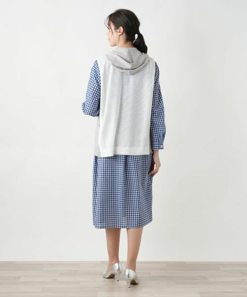 Leilian PLUS HOUSE / レリアンプラスハウス テーラードジャケット | 【店舗人気】フード切替ベスト | 詳細3