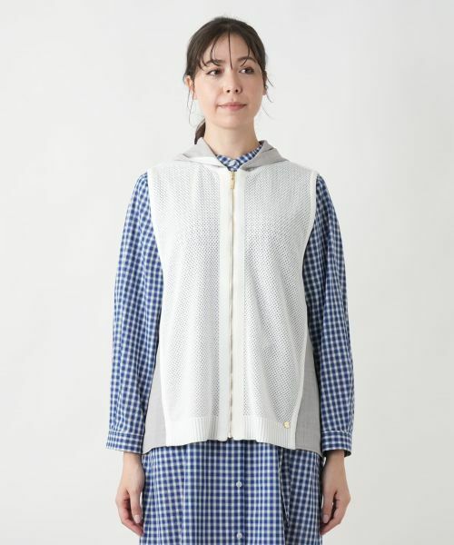 Leilian PLUS HOUSE / レリアンプラスハウス テーラードジャケット | 【店舗人気】フード切替ベスト | 詳細4