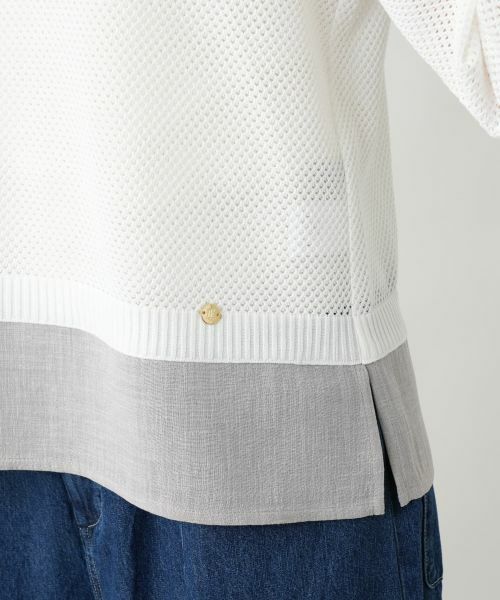 Leilian PLUS HOUSE / レリアンプラスハウス ニット・セーター | 【店舗人気】異素材切替クルーネックニット | 詳細10