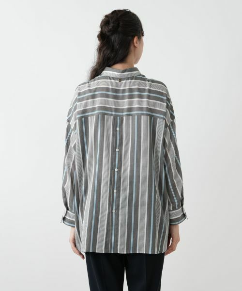 Leilian PLUS HOUSE / レリアンプラスハウス シャツ・ブラウス | ストライプブラウス | 詳細6