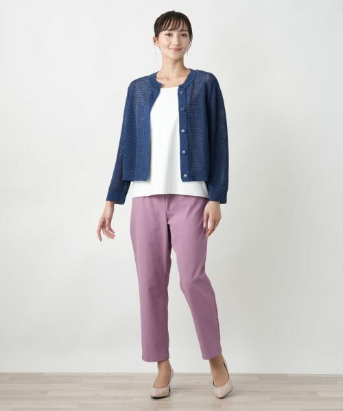 Leilian PLUS HOUSE / レリアンプラスハウス カーディガン・ボレロ | 【店舗人気】メッシュカーディガン | 詳細1