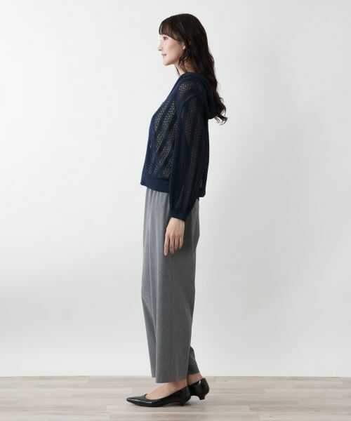 Leilian PLUS HOUSE / レリアンプラスハウス カーディガン・ボレロ | 【店舗人気】フード付きジップカーディガン | 詳細2