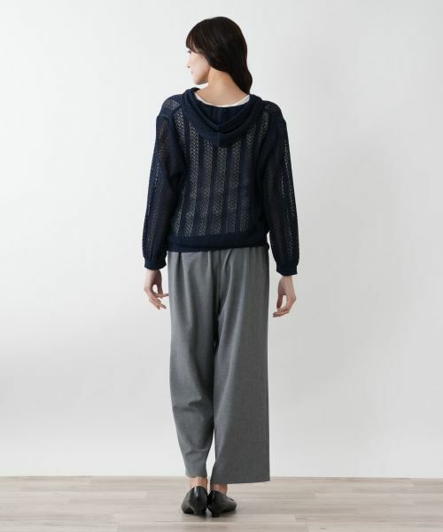 Leilian PLUS HOUSE / レリアンプラスハウス カーディガン・ボレロ | 【店舗人気】フード付きジップカーディガン | 詳細3