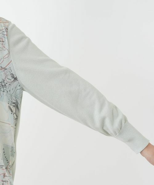 Leilian PLUS HOUSE / レリアンプラスハウス カーディガン・ボレロ | マップ柄クルーネックカーディガン | 詳細9