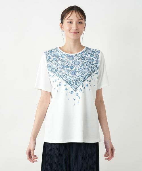 Leilian PLUS HOUSE / レリアンプラスハウス カットソー | 【店舗人気】プリントカットソー | 詳細4