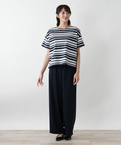 Leilian PLUS HOUSE / レリアンプラスハウス カットソー | 【店舗人気】ボーダーカットソー【Le minor】 | 詳細1