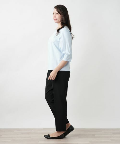 Leilian PLUS HOUSE / レリアンプラスハウス カットソー | 【店舗人気】刺繍クルーネックカットソー【Leilian WHITE LABEL】 | 詳細5