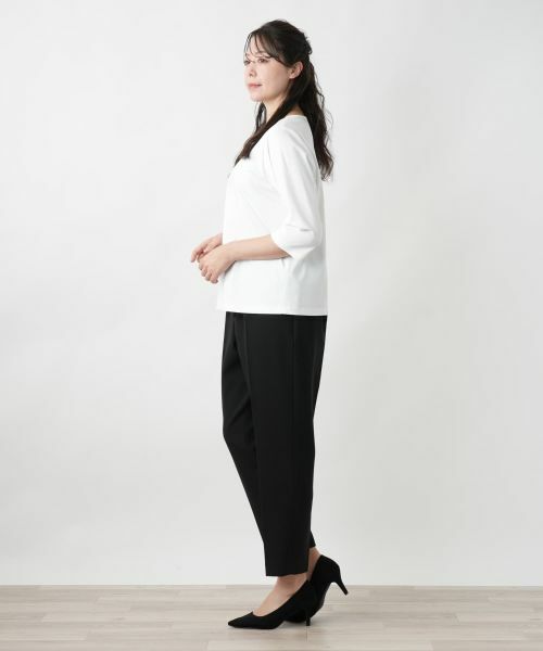 Leilian PLUS HOUSE / レリアンプラスハウス カットソー | 【店舗人気】刺繍クルーネックカットソー【Leilian WHITE LABEL】 | 詳細8