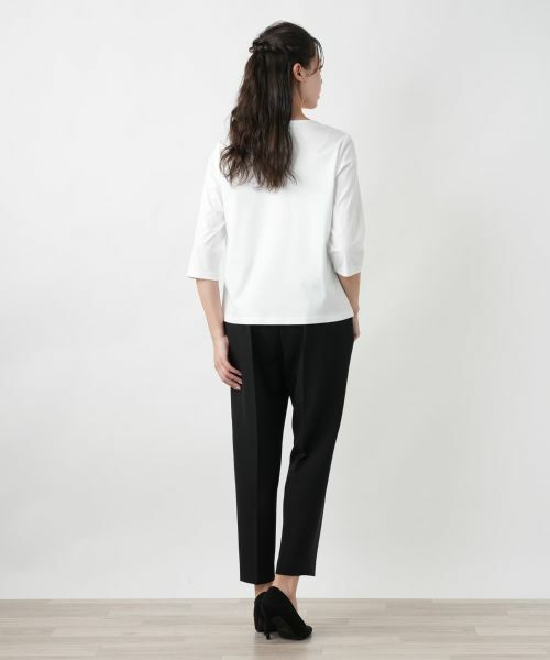 Leilian PLUS HOUSE / レリアンプラスハウス カットソー | 【店舗人気】刺繍クルーネックカットソー【Leilian WHITE LABEL】 | 詳細9