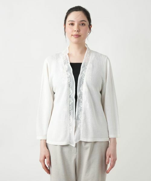 Leilian PLUS HOUSE / レリアンプラスハウス カーディガン・ボレロ | 【店舗人気】レイヤード風カーディガン【Leilian WHITE LABEL】 | 詳細4