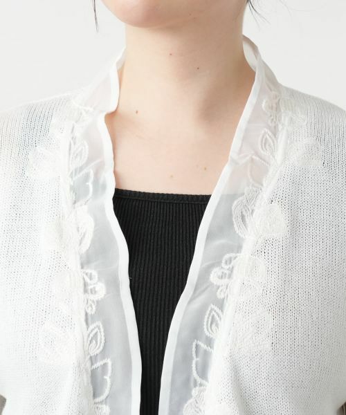 Leilian PLUS HOUSE / レリアンプラスハウス カーディガン・ボレロ | 【店舗人気】レイヤード風カーディガン【Leilian WHITE LABEL】 | 詳細7