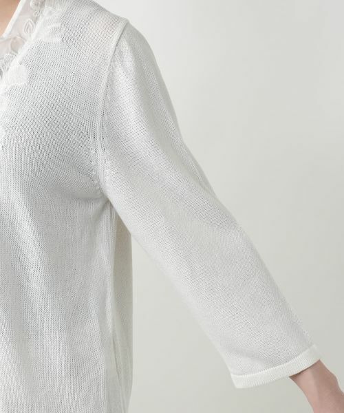 Leilian PLUS HOUSE / レリアンプラスハウス カーディガン・ボレロ | 【店舗人気】レイヤード風カーディガン【Leilian WHITE LABEL】 | 詳細9