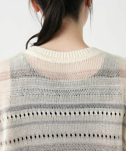 Leilian PLUS HOUSE / レリアンプラスハウス カーディガン・ボレロ | 透かし編みVネックカーディガン【Leilian WHITE LABEL】 | 詳細11