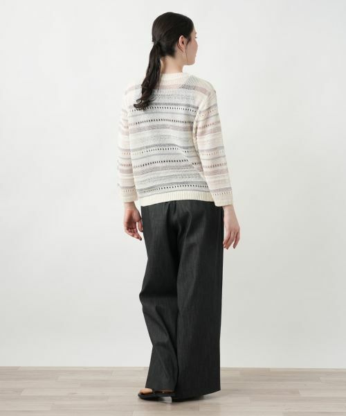 Leilian PLUS HOUSE / レリアンプラスハウス カーディガン・ボレロ | 透かし編みVネックカーディガン【Leilian WHITE LABEL】 | 詳細6