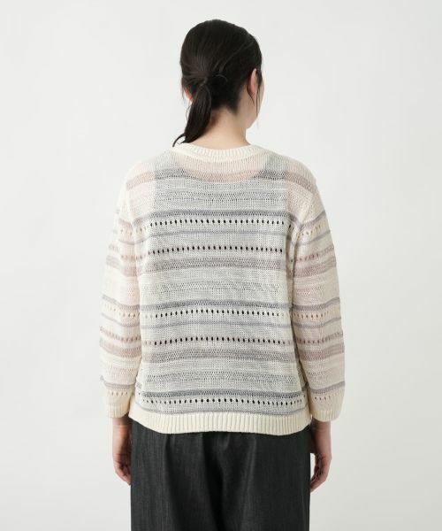 Leilian PLUS HOUSE / レリアンプラスハウス カーディガン・ボレロ | 透かし編みVネックカーディガン【Leilian WHITE LABEL】 | 詳細9