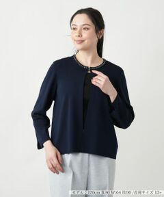 Leilian PLUS HOUSE / レリアンプラスハウス カーディガン・ボレロ | 【店舗人気】ビジューカーディガン