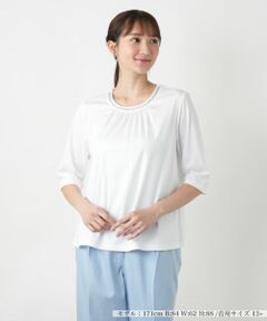 Leilian PLUS HOUSE / レリアンプラスハウス カットソー | 【店舗人気】スパンコール七分袖カットソー