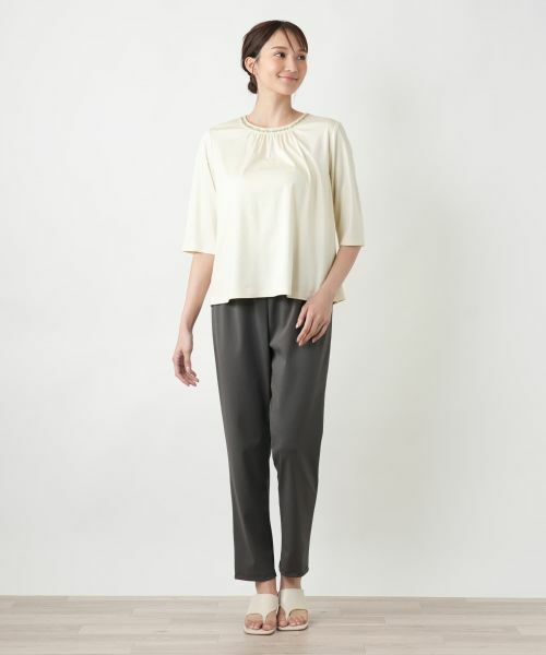 Leilian PLUS HOUSE / レリアンプラスハウス カットソー | 【店舗人気】スパンコール七分袖カットソー | 詳細1