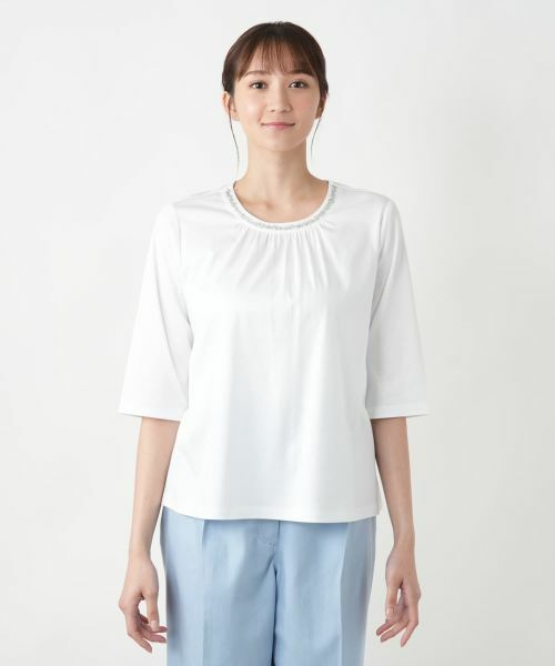Leilian PLUS HOUSE / レリアンプラスハウス カットソー | 【店舗人気】スパンコール七分袖カットソー | 詳細10