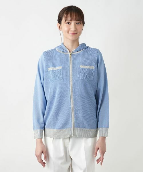 Leilian PLUS HOUSE / レリアンプラスハウス カーディガン・ボレロ | 【店舗人気】ジップニットパーカ | 詳細10