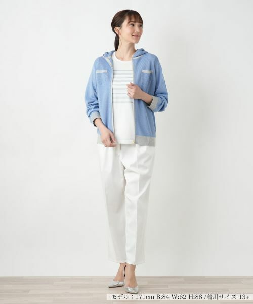 Leilian PLUS HOUSE / レリアンプラスハウス カーディガン・ボレロ | 【店舗人気】ジップニットパーカ | 詳細7