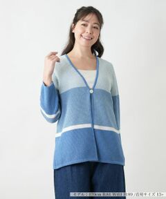 Leilian PLUS HOUSE / レリアンプラスハウス カーディガン・ボレロ | 【店舗人気】ボーダー柄カーディガン