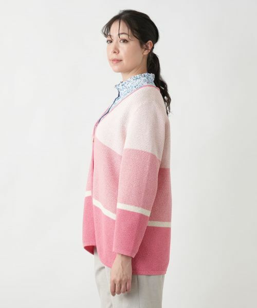 Leilian PLUS HOUSE / レリアンプラスハウス カーディガン・ボレロ | 【店舗人気】ボーダー柄カーディガン | 詳細11