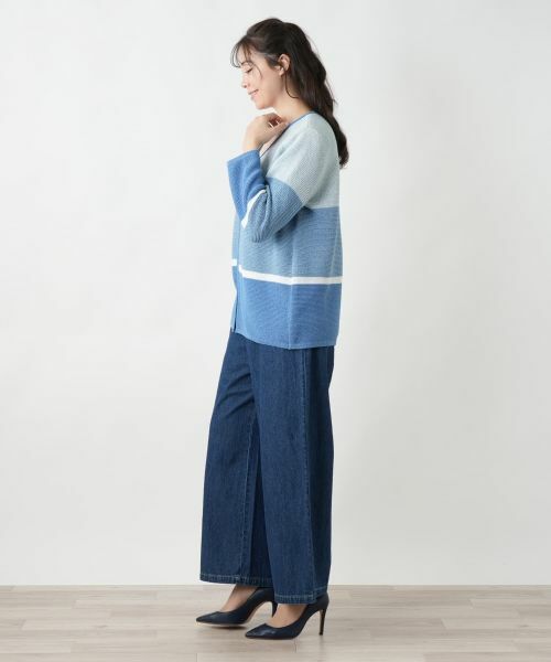 Leilian PLUS HOUSE / レリアンプラスハウス カーディガン・ボレロ | 【店舗人気】ボーダー柄カーディガン | 詳細5