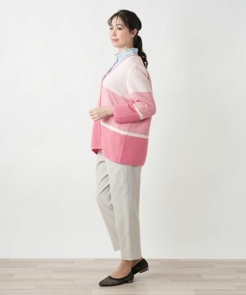 Leilian PLUS HOUSE / レリアンプラスハウス カーディガン・ボレロ | 【店舗人気】ボーダー柄カーディガン | 詳細8