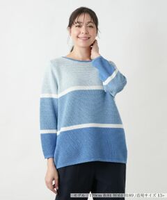 24AW Leilian PLUS HOUSE ロングニットプルオーバー　13＋ セーター | Leilian plus house (Women/大きいサイズ)/レリアン