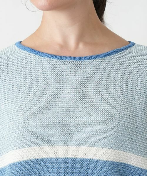 Leilian PLUS HOUSE / レリアンプラスハウス ニット・セーター | 配色クルーネックニット | 詳細13