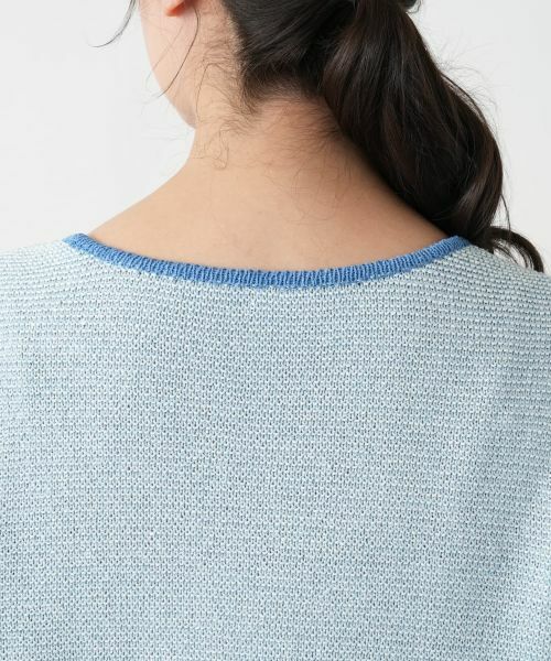 Leilian PLUS HOUSE / レリアンプラスハウス ニット・セーター | 配色クルーネックニット | 詳細14