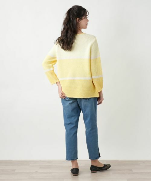 Leilian PLUS HOUSE / レリアンプラスハウス ニット・セーター | 配色クルーネックニット | 詳細6