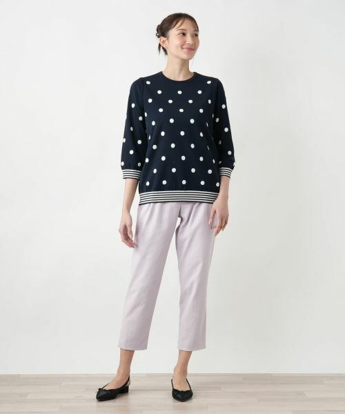 Leilian PLUS HOUSE / レリアンプラスハウス ニット・セーター | 【店舗人気】ドットクルーネックニット | 詳細1