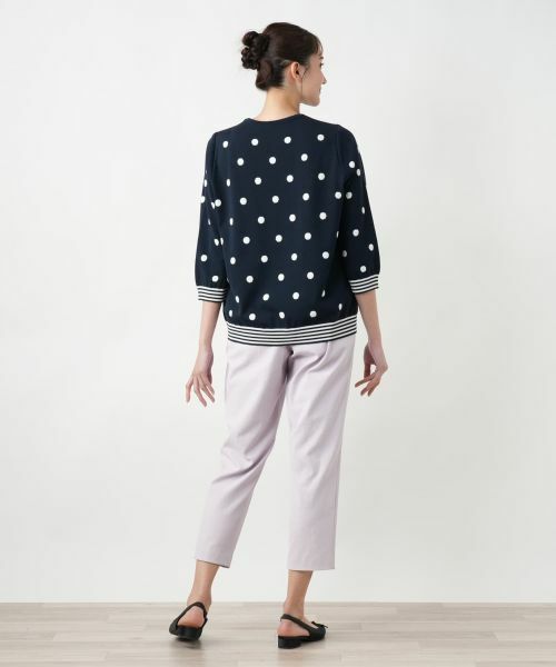 Leilian PLUS HOUSE / レリアンプラスハウス ニット・セーター | 【店舗人気】ドットクルーネックニット | 詳細3