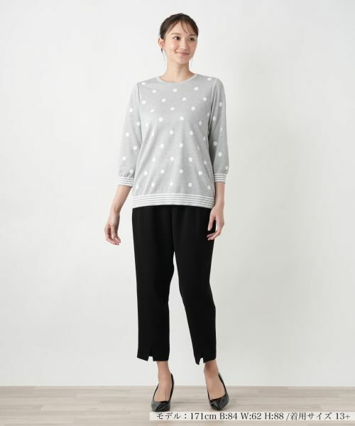 Leilian PLUS HOUSE / レリアンプラスハウス ニット・セーター | 【店舗人気】ドットクルーネックニット | 詳細4