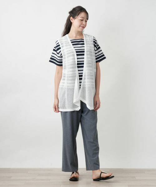 Leilian PLUS HOUSE / レリアンプラスハウス テーラードジャケット | 【店舗人気】ロングニットベスト | 詳細1