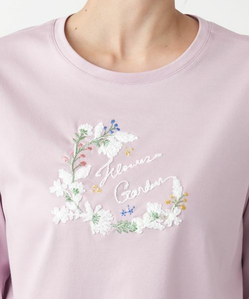 Leilian PLUS HOUSE / レリアンプラスハウス Tシャツ | 【店舗人気】刺繍クルーネックTシャツ | 詳細10
