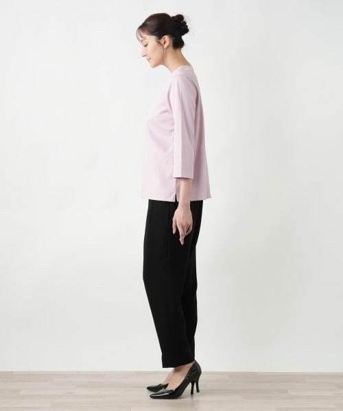 Leilian PLUS HOUSE / レリアンプラスハウス Tシャツ | 【店舗人気】刺繍クルーネックTシャツ | 詳細5