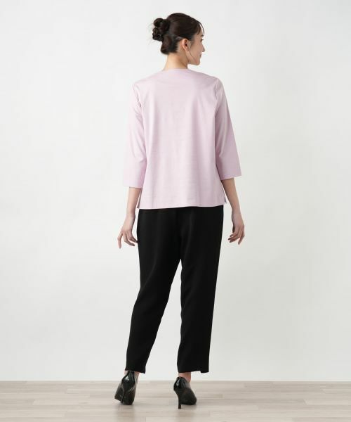 Leilian PLUS HOUSE / レリアンプラスハウス Tシャツ | 【店舗人気】刺繍クルーネックTシャツ | 詳細6