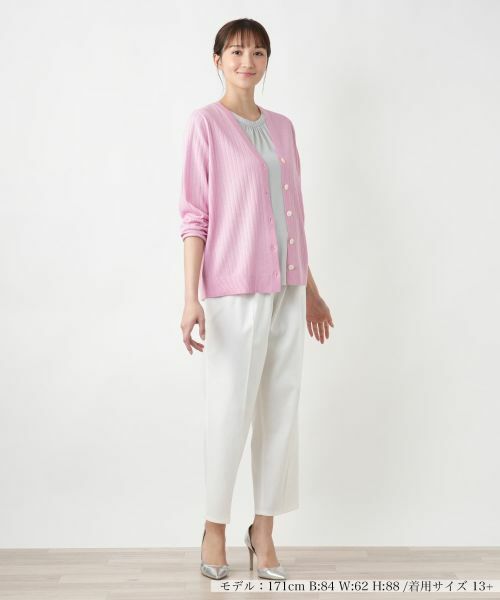 Leilian PLUS HOUSE / レリアンプラスハウス カーディガン・ボレロ | 【店舗人気】Vネックカーディガン | 詳細1