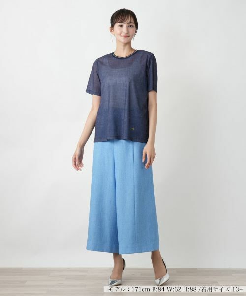 Leilian PLUS HOUSE / レリアンプラスハウス Tシャツ | 【店舗人気】リブ切替Tシャツ | 詳細1